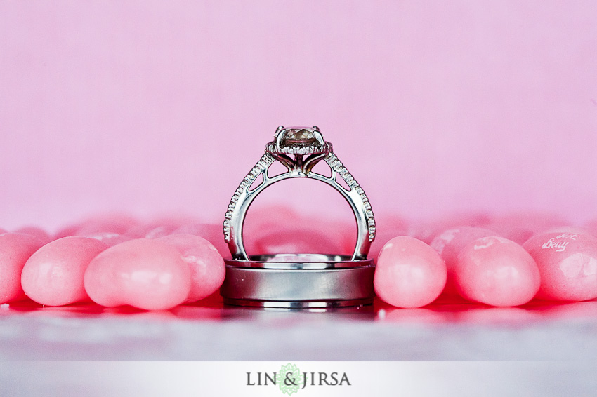 Ring Shots Wedding rings on vibrant textured fabric background showcasing color and detail