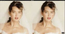 Before and after AI photo enhancement showing restored and sharpened faces.