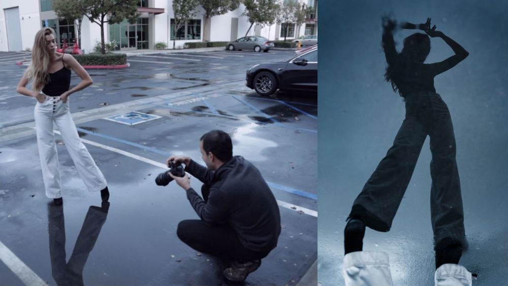 puddle reflection ideas for photo session