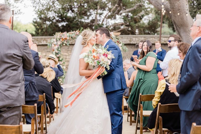 wedding recessional tee and rebecca